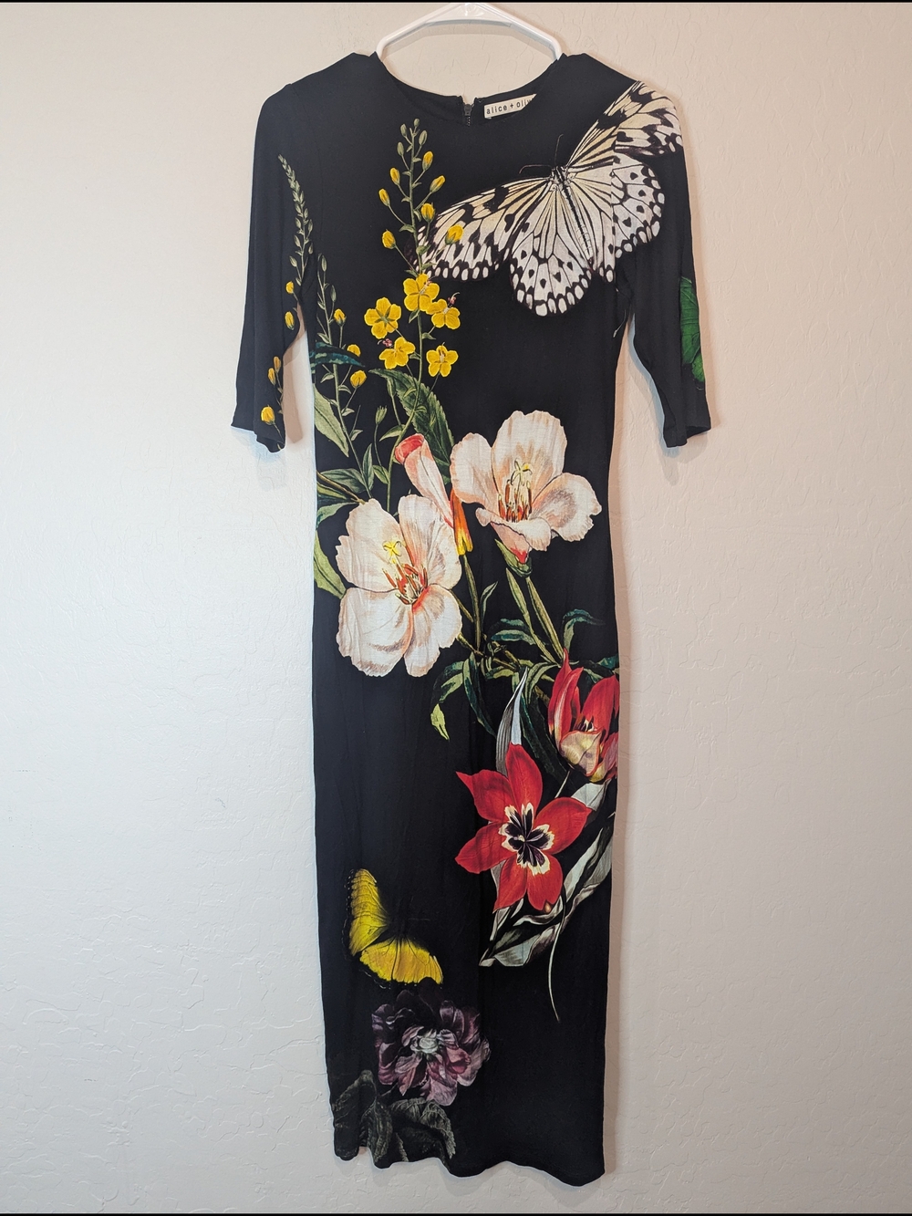 Alice + Olivia Delora Floral Print Dress - Size 6 - Picture 5 of 11